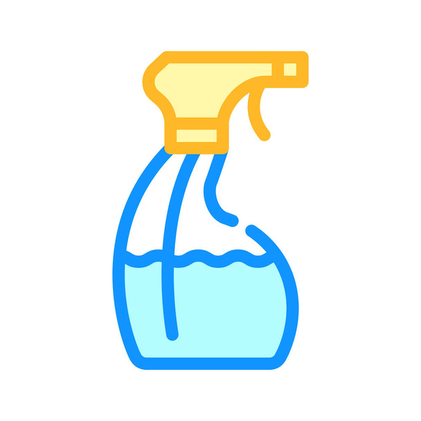 illustration vectorielle d'icône de couleur de bouteille pulvérisateur d'assainissement - Vecteur, image
