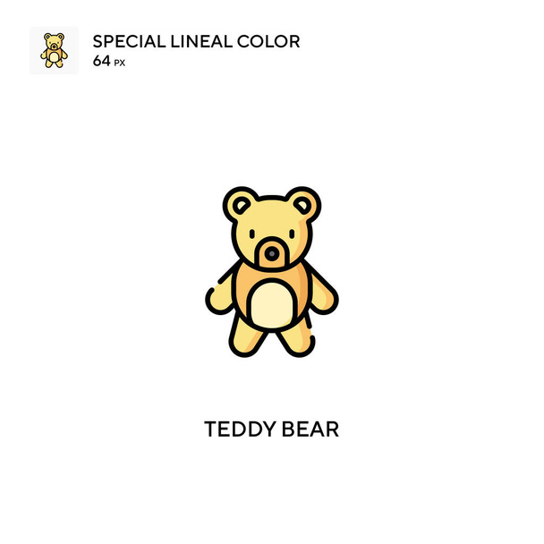Ведмедик Тедді Спеціальний лінійний колір вектор значок. Іконки ведмедя Тедді для вашого бізнес-проекту
 - Вектор, зображення
