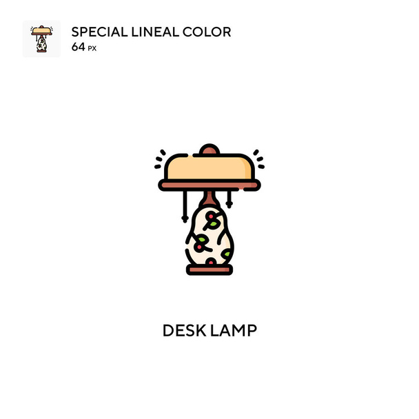 Desk lamp Special lineal color vector icon. Desk lamp icons for your business project - Vector, Image