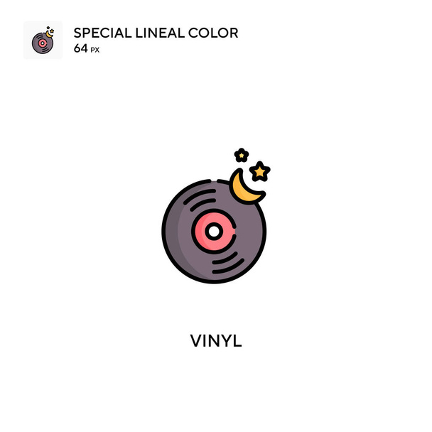 Vinyl Ειδικό εικονίδιο διάνυσμα χρώματος lineal. Εικονίδια βινυλίου για την επιχείρησή σας - Διάνυσμα, εικόνα