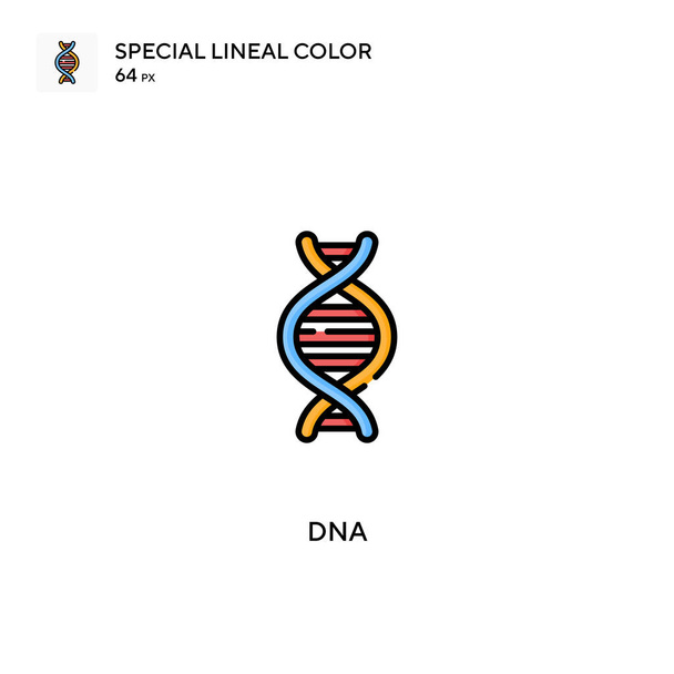Dna特殊線型カラーベクトルアイコン。ビジネスプロジェクトのDnaアイコン - ベクター画像