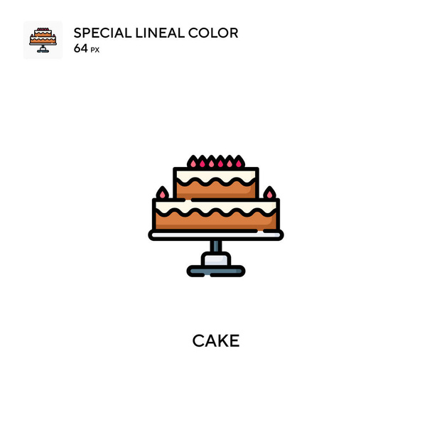 Bolo ícone vetorial de cor linear especial. Ícones de bolo para o seu projeto de negócio
 - Vetor, Imagem