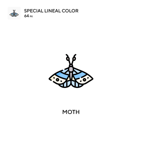 Moth Special lineaarinen väri vektori kuvake. Moth kuvakkeet yrityksesi projekti - Vektori, kuva