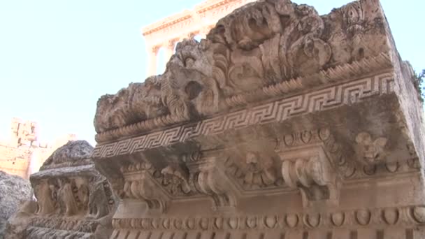Τα Ρωμαϊκά ερείπια του Baalbek στο Λίβανο, μνημείο παγκόσμιας κληρονομιάς της UNESCO - Πλάνα, βίντεο