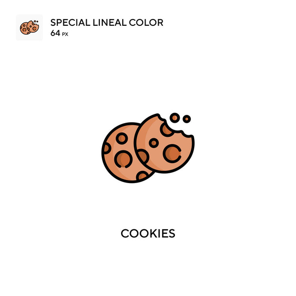 Cookies Icono especial de vector de color lineal. Iconos de cookies para su proyecto empresarial - Vector, Imagen