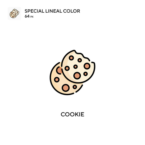 Cookie Spezielles lineares Farbvektorsymbol. Cookie-Symbole für Ihr Geschäftsprojekt - Vektor, Bild