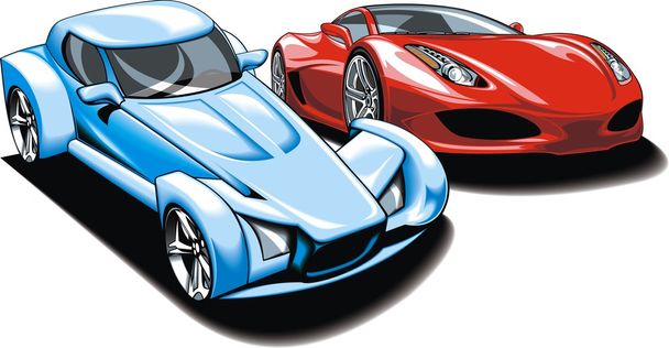 Samochody sportowe (mój oryginalny design) - Wektor, obraz