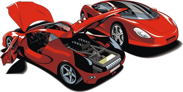 coches deportivos modernos (mi diseño original
) - Vector, Imagen