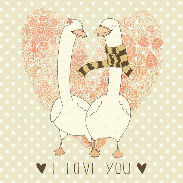 Romantic card Valentine's day - Vecteur, image