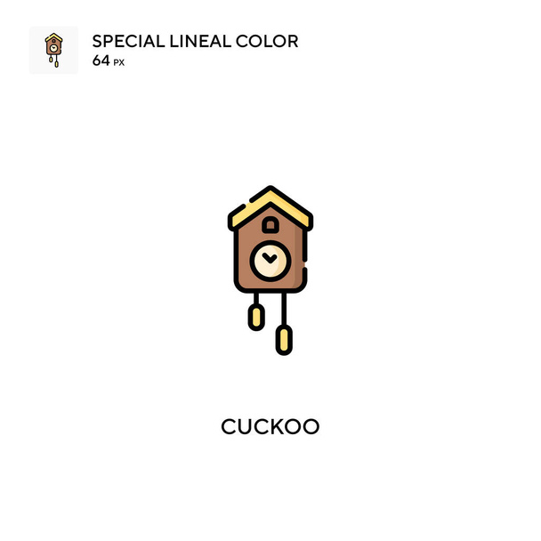 Cuckoo Ícone vetorial de cor linear especial. Ícones de cuco para o seu projeto de negócio
 - Vetor, Imagem