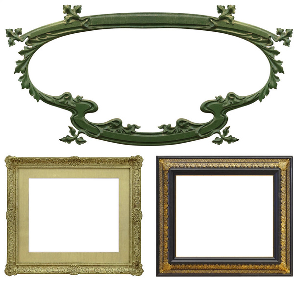Набір дерев'яних рам для картин, дзеркал або фото ізольованих на білому тлі
 - Фото, зображення