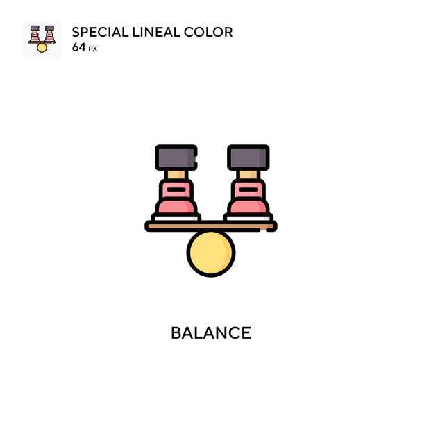 Balance Spezielles lineares Farbvektorsymbol. Balance-Symbole für Ihr Geschäftsprojekt - Vektor, Bild