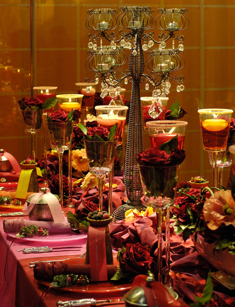 Red table decoration - Photo, Image