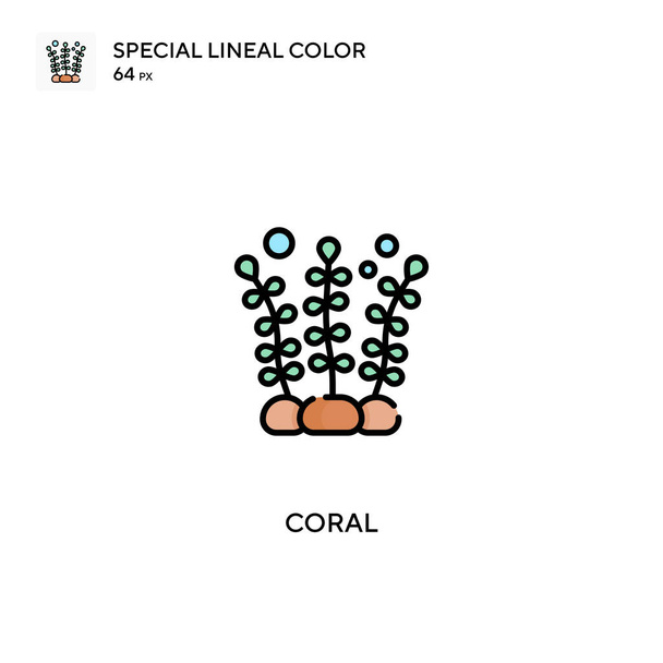 Coral Special lineal color vector icon. Coral icons for your business project - Vector, Image
