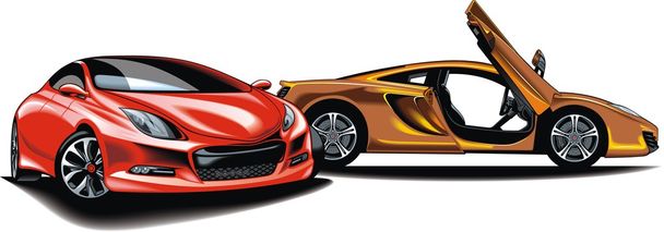 coches deportivos modernos (mi diseño original
) - Vector, imagen