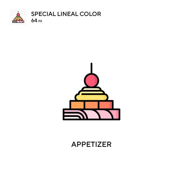 Předkrm Speciální lineární barevný vektor ikony. Ikony předkrmů pro váš obchodní projekt - Vektor, obrázek