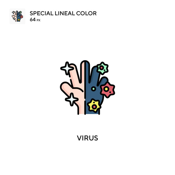 Wirus Specjalna ikona wektora koloru linii. Ikony wirusów dla Twojego projektu biznesowego - Wektor, obraz