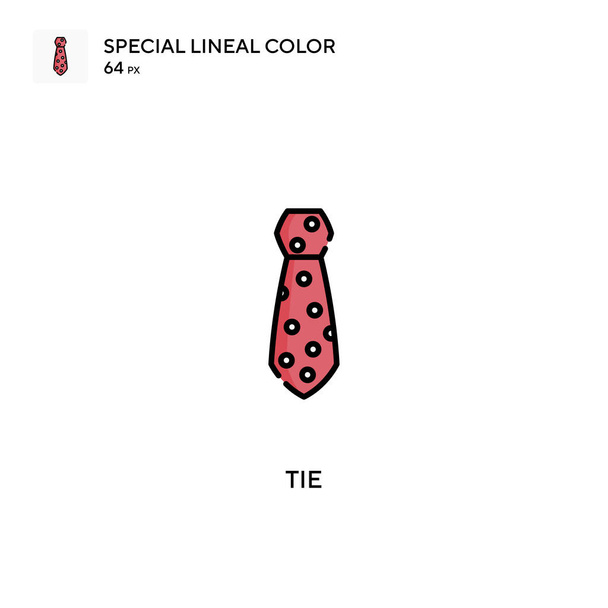 Bindung Spezielles lineares Farbvektorsymbol. Krawattensymbole für Ihr Geschäftsprojekt - Vektor, Bild