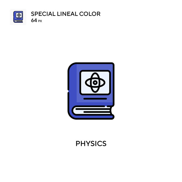 Natuurkunde Speciale lijnkleur vector icoon. Natuurkunde iconen voor uw business project - Vector, afbeelding