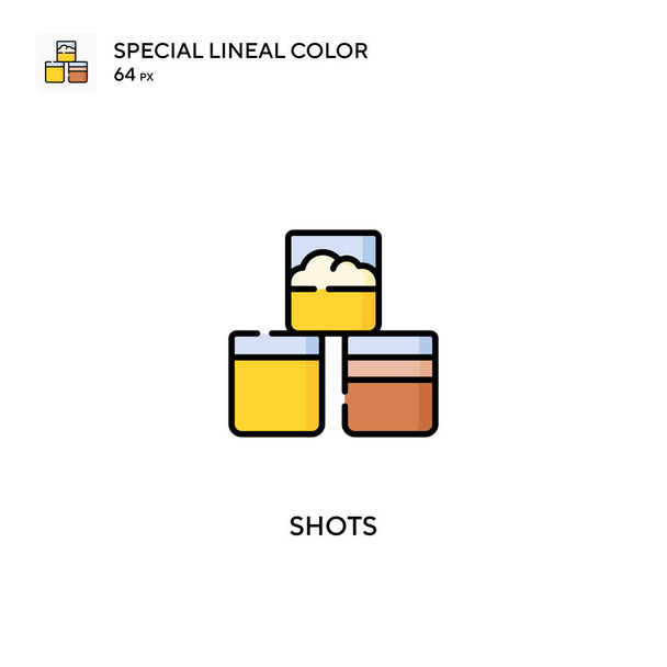 Выстрелы Специальная линейная иконка вектора цвета. Значки для вашего бизнес-проекта - Вектор,изображение