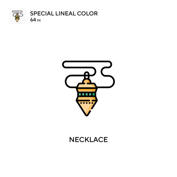 Collier Icône vectorielle couleur linéaire spéciale. Collier icônes pour votre projet d'entreprise - Vecteur, image