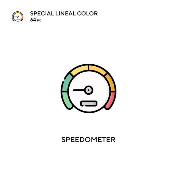 Tachometr Speciální lineární barevný vektor ikony. Ikony tachometru pro váš obchodní projekt - Vektor, obrázek