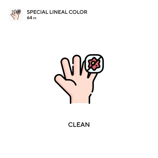 Icono de vector de color lineal Clean Special. Iconos limpios para su proyecto empresarial - Vector, imagen