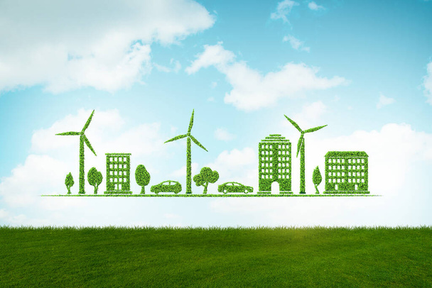 Energia pulita e ambiente - rendering 3d - Foto, immagini