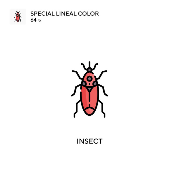 Böcek Özel Doğrusal Renk Vektörü simgesi. İş projeniz için böcek simgeleri - Vektör, Görsel