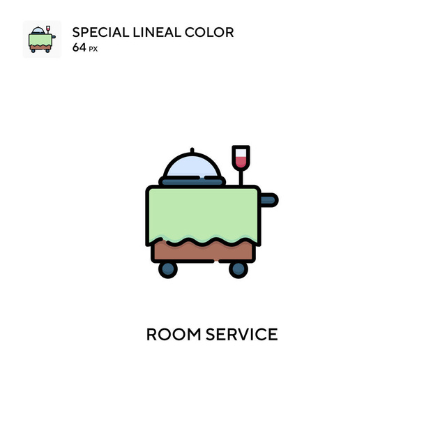 Room service Special lineal color vector icon. Room service icons for your business project - Vector, Image