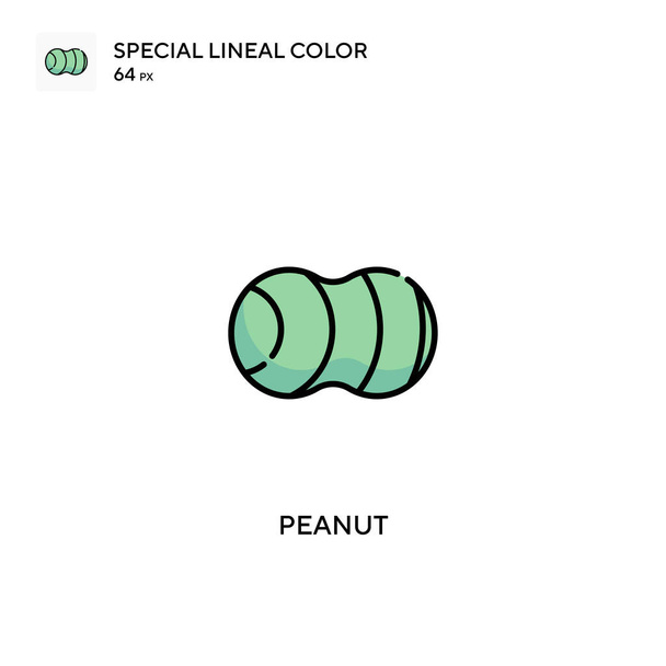 Peanut Special lineal color vector icon. Peanut icons for your business project - Vector, Image