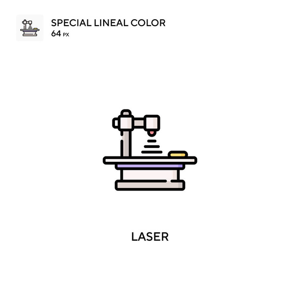 Laser Speciale lijnkleur vector icoon. Lasericonen voor uw bedrijfsproject - Vector, afbeelding