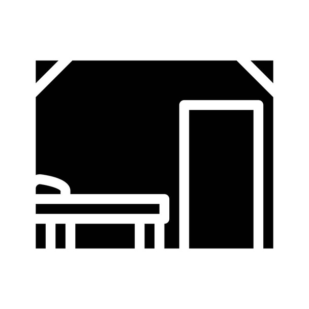 salle d'assainissement glyphe icône vectoriel illustration isolé - Vecteur, image