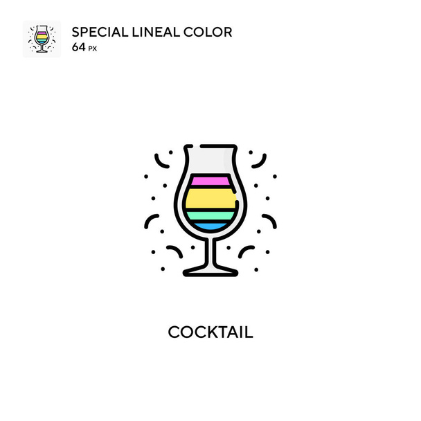 Cocktail Spezielles lineares Farbvektorsymbol. Cocktail-Symbole für Ihr Geschäftsprojekt - Vektor, Bild