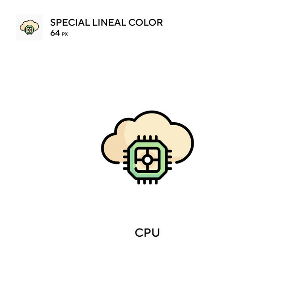 Cpu Specjalna ikona wektora kolorów liniowych. Ikony Cpu dla Twojego projektu biznesowego - Wektor, obraz