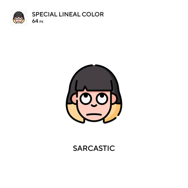 Sarcastic Special lineal color vector icon. Sarcastic icons for your business project - Vector, Image