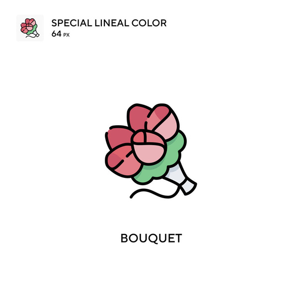 Bouquet Special lineal color vector icon. Bouquet icons for your business project - Vector, Image