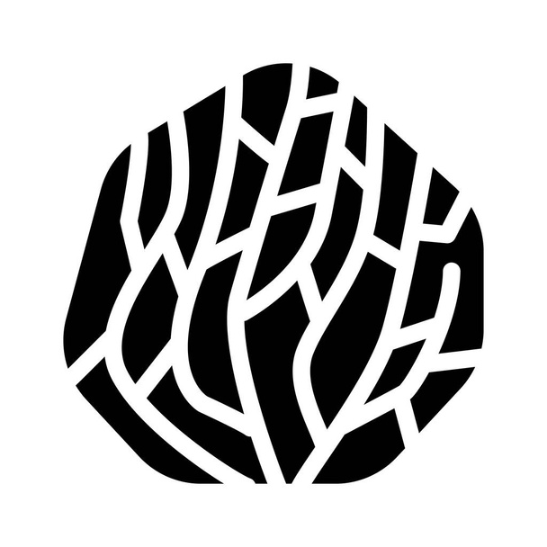 podvodní korálový glyf ikona vektorové ilustrace izolované - Vektor, obrázek