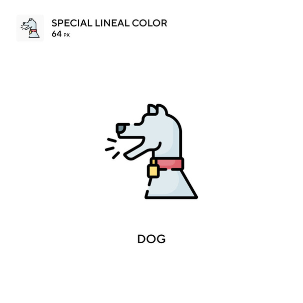 Dog Special лінійного кольору вектор значок. Собачі іконки для вашого бізнес-проекту
 - Вектор, зображення