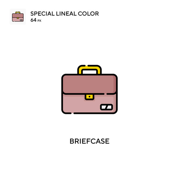 Briefcase Special lineal color vector icon. Briefcase icons for your business project - Vector, Image