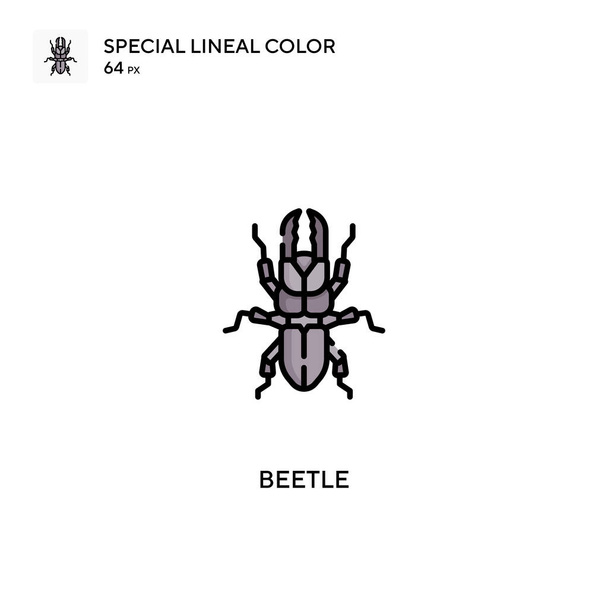 Beetle Spezielles lineares Farbvektorsymbol. Käfer-Symbole für Ihr Geschäftsprojekt - Vektor, Bild