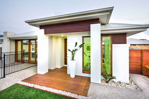 Front view of modern and luxury house exterior - Photo, Image