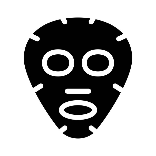 máscara facial icono glifo vector ilustración aislado - Vector, imagen