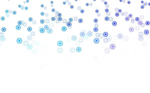 Lichtroze, Blauw vector patroon met bollen. Mooie gekleurde illustratie met wazige cirkels in natuurstijl. Ontwerp voor uw zakelijke advertentie. - Vector, afbeelding