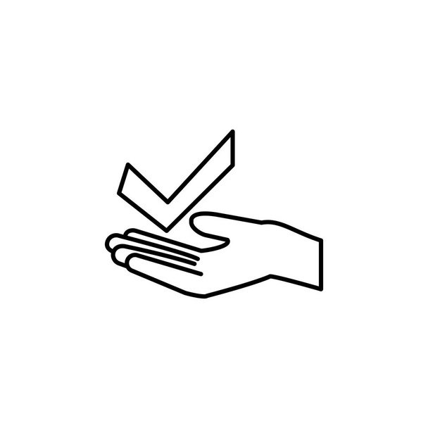 Illustration Vector graphic of hand gesture approved icon - Vector, Image