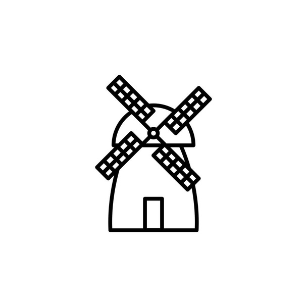 Ilustrační vektorová grafika šablony ikon větrného mlýna - Vektor, obrázek