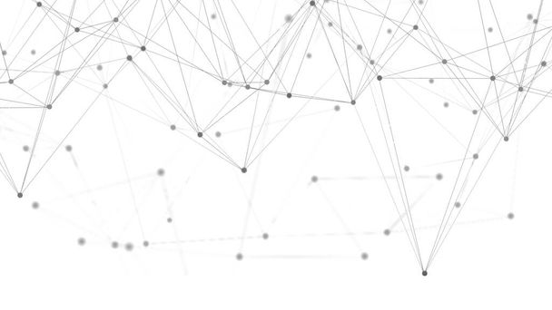Abstrakte Wissenschaft digitale Verbindung Hintergrund. polygonal mit Punkten und Linien. 3D-Renderer - Foto, Bild