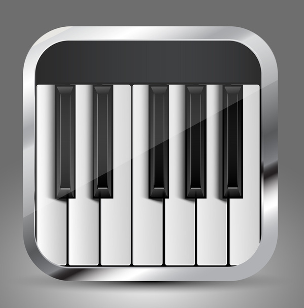Piano application icon - Vektor, obrázek