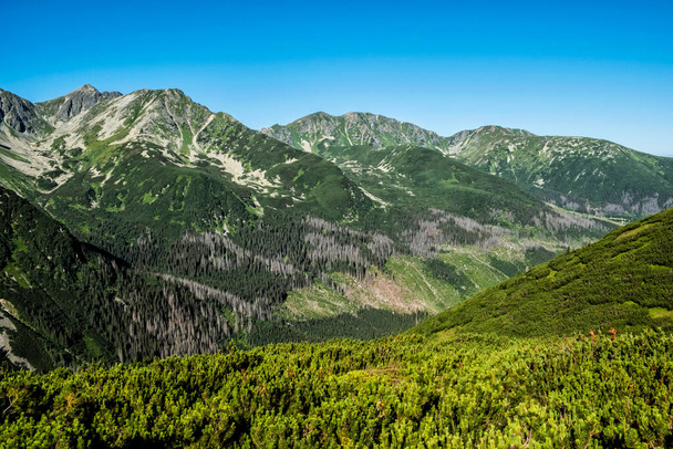 Western Tatras scenery from saddle Zabrat, Slovak republic. Hiking theme. Seasonal natural scene. - Photo, Image