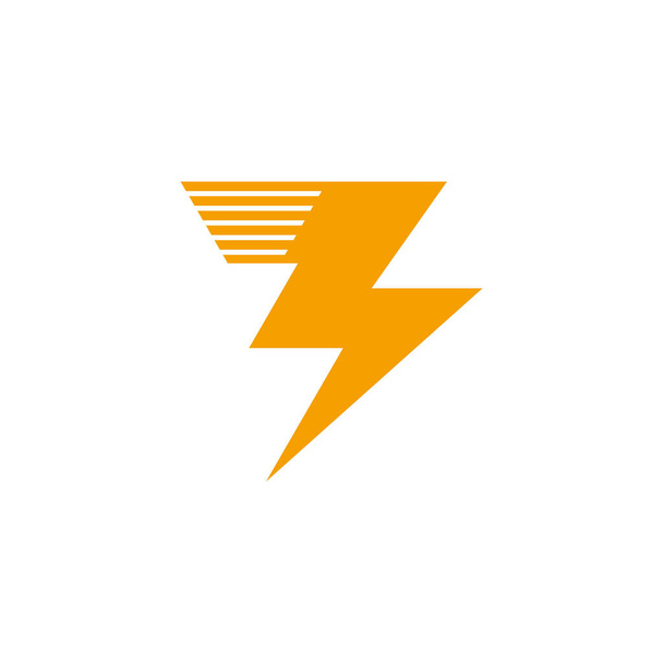 Blitz Donner Flügel Symbol Logo Vektor - Vektor, Bild